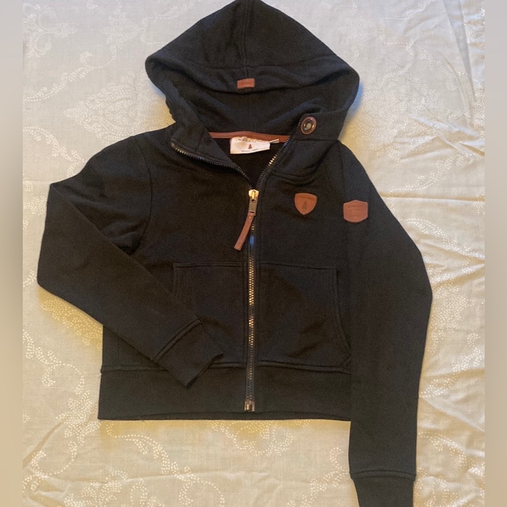 Womens Wanakome Brand Zip up Hoodie in Black Size Small